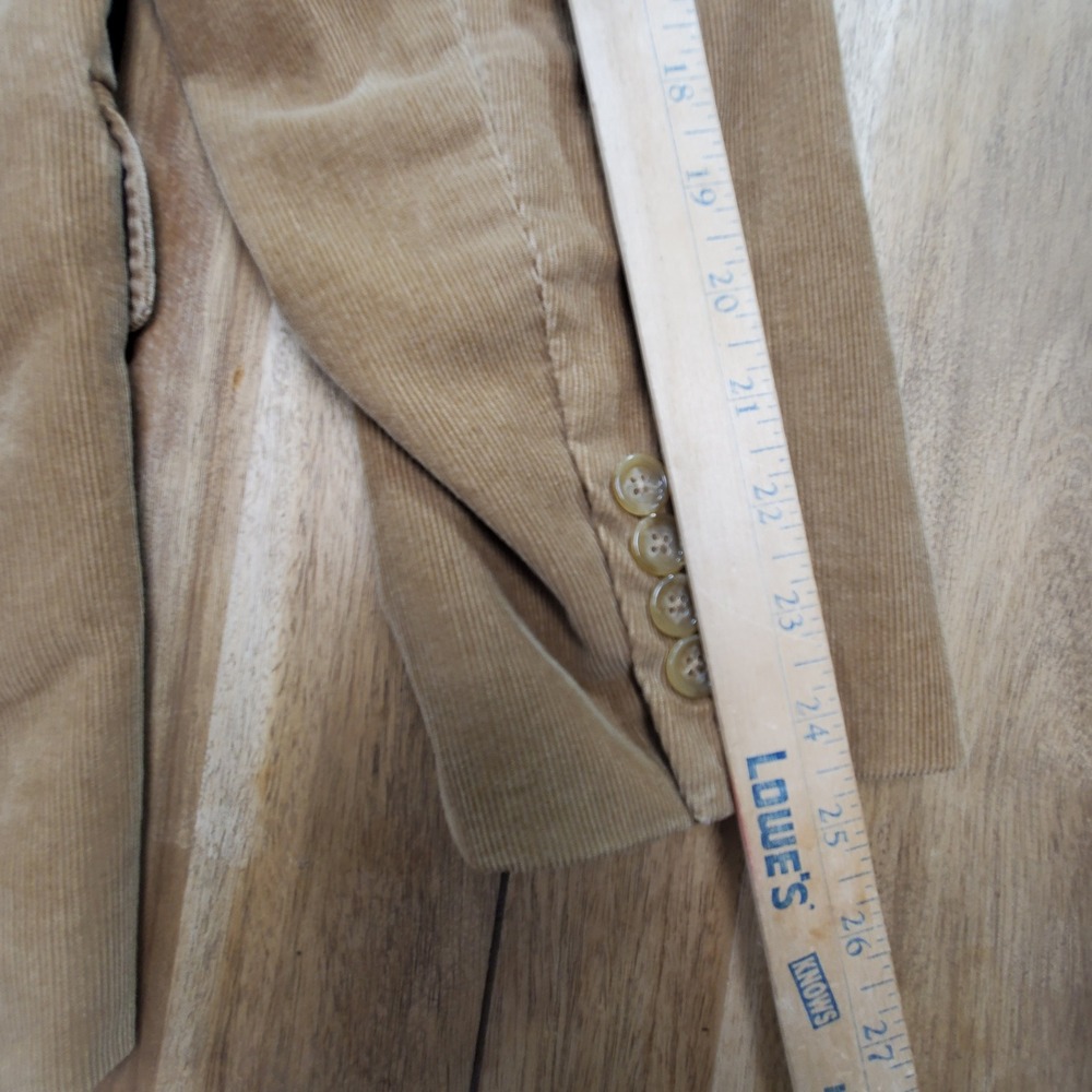 J.Crew Corduroy Blazer Mens Medium Tan 2-Button Sport Coat 100% Cotton HO 09 - Picture 5 of 13